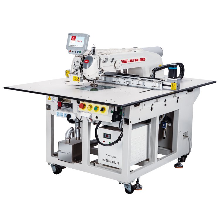 JTK8T-F8045AJ Industrial Sewing Machine Professional Lock Stitch Automatic Template Sewing Machine with Laser Cutting Function